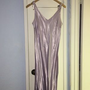 Sleek, Lavender Floor Length Dress